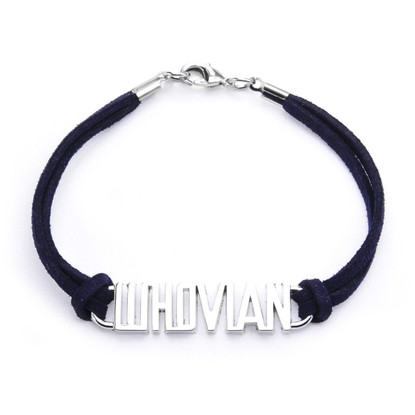 Dr Who Whovian Bracelet with blue leather cord