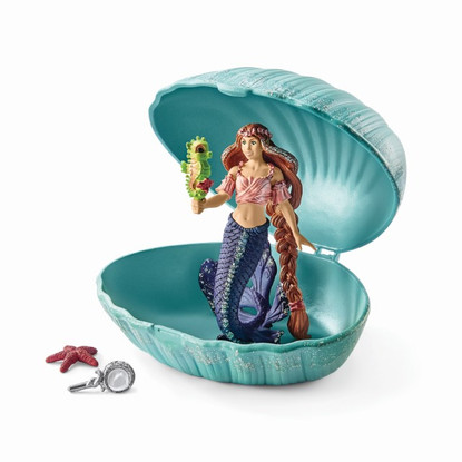 Schleich - Mermaid with Baby Seahorse in Shell SC70563