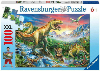 Ravensburger- Dinosaur Age Puzzle 100pc RB10665-3 Box