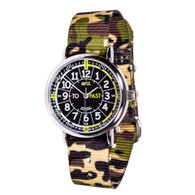 EasyRead Time Teacher Watch - Black/Green Face - Past/to -Green Camo