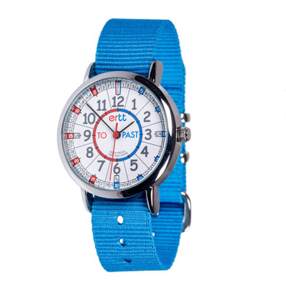 EasyRead Time Teacher Watch - Red/Blue - Past/to - Blue Strap