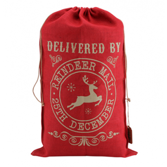 Christmas Sack "Delivered by Reindeer Mail"