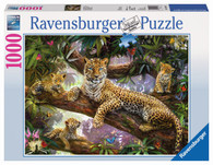 Ravensburger -Leopard Family Puzzle 1000pc RB19148-2