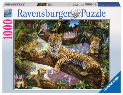 Ravensburger -Leopard Family Puzzle 1000pc RB19148-2