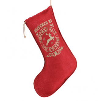 Christmas Stocking "Delivered by Reindeer Mail"