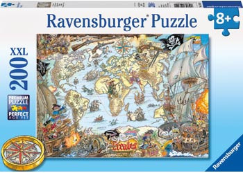 Ravensburger - Pirate's Secret Map Puzzle 200 pc - RB12802-0