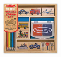 Melissa & Doug - Wooden Vehicle Stamp Set