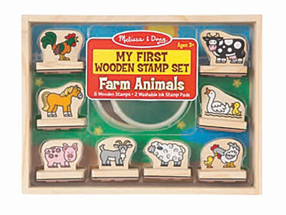 Melissa & Doug - My First Wooden Stamp Set - Farm Animals