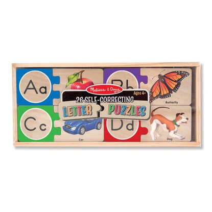 Melissa & Doug - Self Correcting Alphabet Letter Wooden Puzzle MND2541 