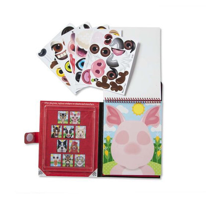 Melissa & Doug - On The Go - Reusable Stickers - Farm  open book