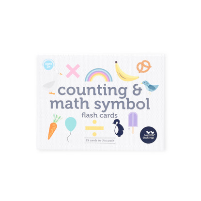 Counting and math symbols flash cards (boxed) - Two Little Ducklings