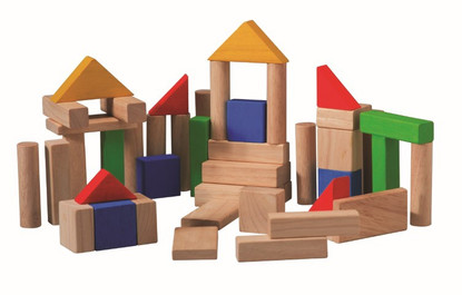 Plan Toys - 50 piece building blocks 