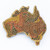 Coloured Australia Brooch - Buttonworks close up