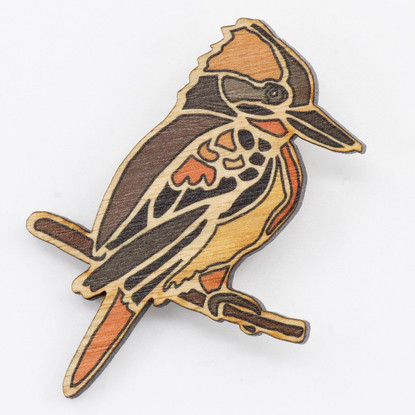 Coloured Kookaburra Brooch - Buttonworks 