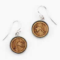 Kangaroo Charm Drop Earrings - Buttonworks