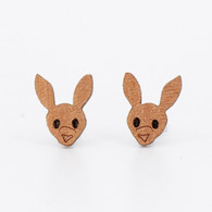 Kangaroo Face Stud Earrings - Buttonworks