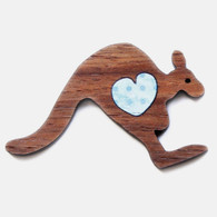 Kangaroo Heart Brooch - Buttonworks