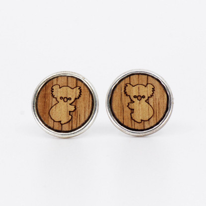  Koala Charm Stud Earrings - Buttonworks 