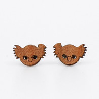 Koala Face Stud Earrings - Buttonworks