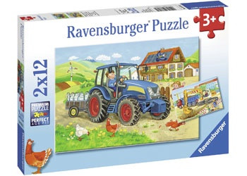 Ravensburger - Hard at Work Puzzle 2 x 12 pc RB07616-1