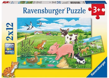 Ravensburger - Baby Farm Animals 2 x 12 pc RB07582-9