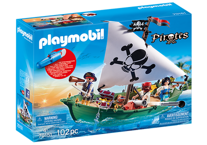 Playmobil - Pirate Ship with Underwater Motor PMB70151 