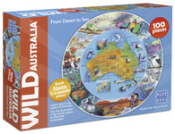 Wild Australia Desert to Sea 100 piece jigsaw puzzle Blue Opal