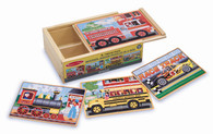 Melissa & Doug - Vehicles Jigsaw Puzzles in a Box MND3794