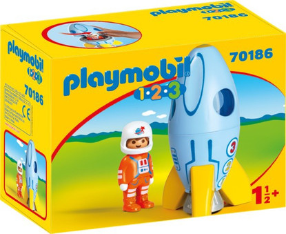 Playmobil - 1.2.3 Astronaut with Rocket PMB70186