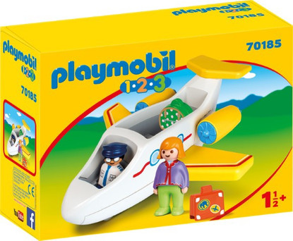 Playmobil - 1.2.3 Plane with Passenger PMB70185