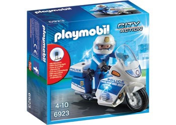 Playmobil - Police Bike with LED Light PMB6923