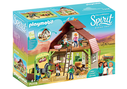 Playmobil - Spirit Barn with Warehouse, Lucky, Pru and Abigail PMB70118 (4008789701183)