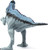 Rear view of Schleich Cryolophosaurus dinosaur figure showcasing detailed features