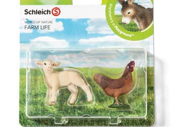 Schleich - Farm Life Babies Lamb and Hen - Set 4 (4005086210332)