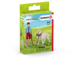 Schleich - Walking with Labrador Retriever SC42478 (4055744029844)