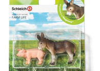 Schleich - Farm Life Babies - Set 2 Donkey Pig (4005086210318) 