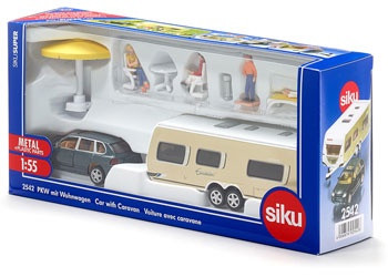 Siku - Porsche Macan Turbo with Caravan - 1:55 Scale SI2542