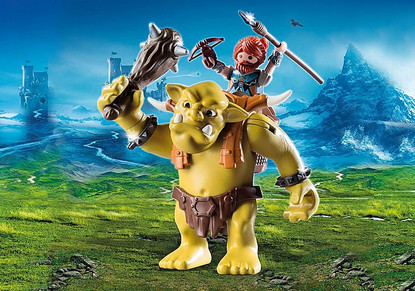 Playmobil - Giant Troll with Dwarf Fighter PMB9343 (4008789093431)