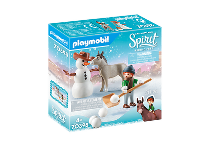 Playmobil - Spirit - Snips with Snoman - Snow time with Snips and Señor Carrots PMB70398