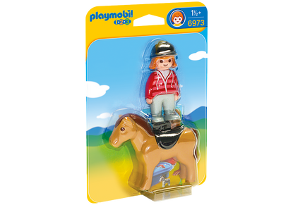 Playmobil - 1.2.3 Equestrian with Horse PMB6973