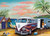 Blue Opal - Jenny Sanders Dreamtime Kombi 1000 piece Jigsaw Puzzle - finished puzzle