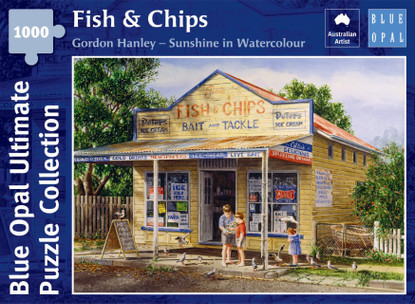 Blue Opal - Gordon Hanley - Fish And Chips 1000 piece Jigsaw Puzzle BL02138-C 