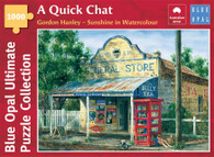 Blue Opal - A Quick Chat 1000 Piece Jigsaw Puzzle - Gordan Hanley BL02140-C