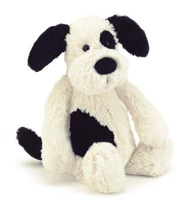 Jellycat - Bashful Black and Cream Puppy Medium