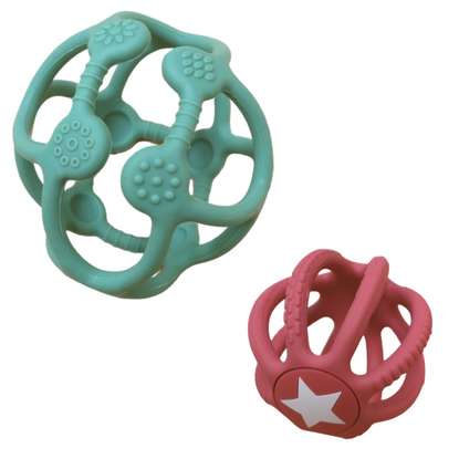 Jellystone Designs - 2 pack Sensory Ball & Fidget Ball - Sage and Dusty Pink