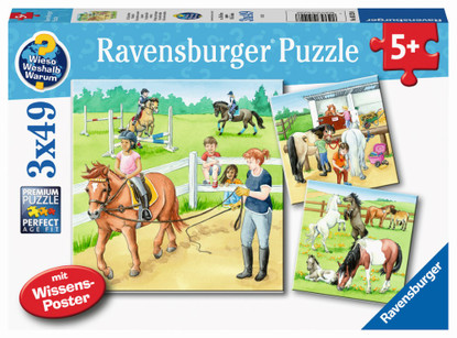 Ravensburger - A Day at the Stables Puzzle 3x49 piece RB05129-8