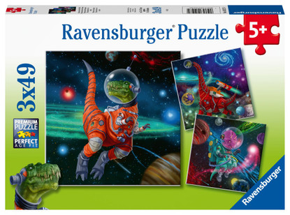 Ravensburger - Dinosaurs in Space Puzzle 3x49 piece RB05127-4