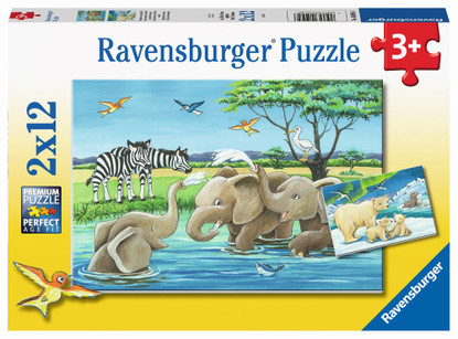 Ravensburger - Baby Safari Animals Puzzle 2x12 piece RB05095-6