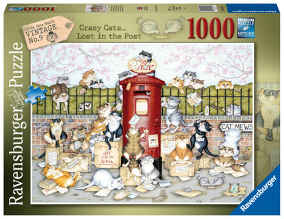 Ravensburger - Crazy Cats Lost in the Post 1000pc RB16417-2