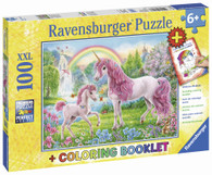 Ravensburger - Magical Unicorns Puzzle + Colour booklet 100 piece RB13698-8